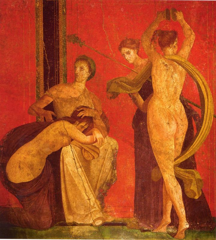 Técnica encáustica, Frescos de la Villa de los Misterios –Pompeya-